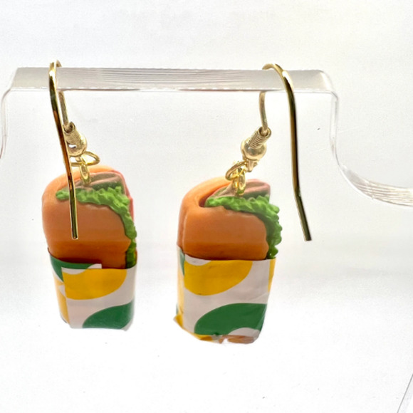 Subway Earrings - Sandwich Earrings - Mini Brands Earrings - Fast Food Earrings - Picture 6 of 8